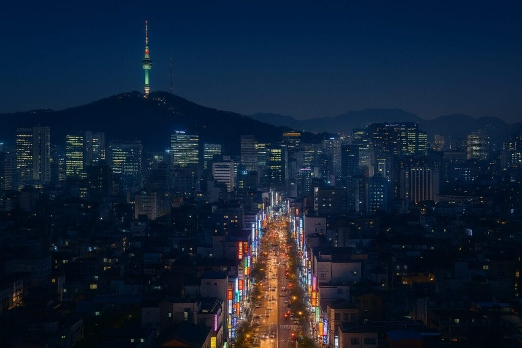 ソウルの街並み。Netflix新作ドラマ『ソウルメイト』の舞台となる都市イメージ