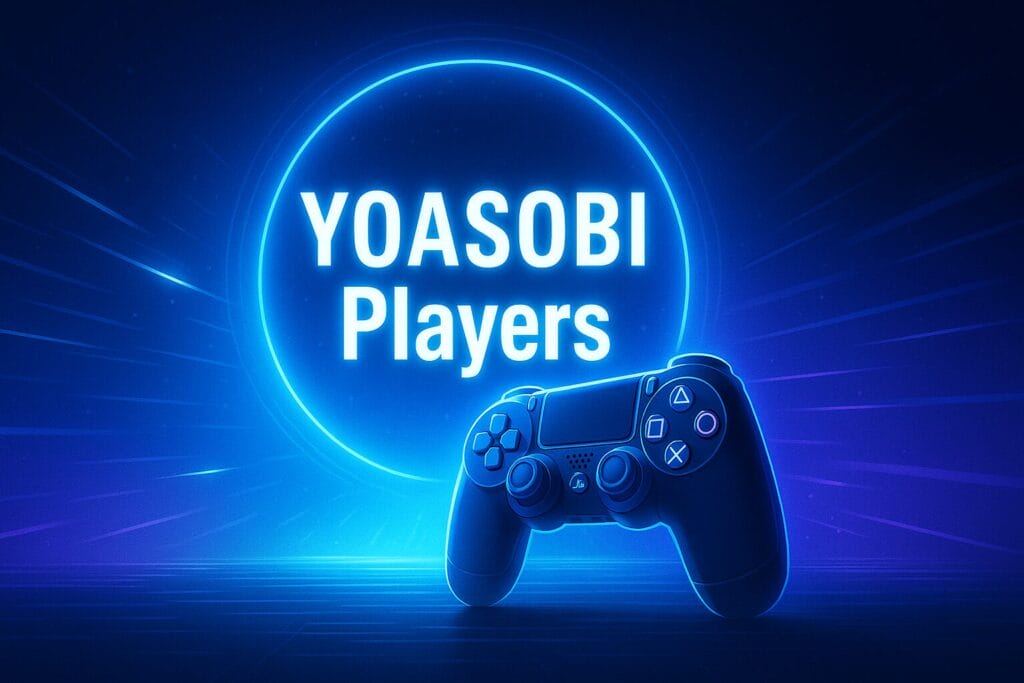 YOASOBI『Players』とPlayStation30周年コラボを象徴する未来的なイメージ